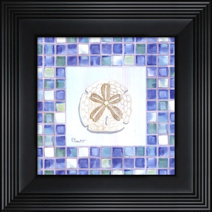 Framed Mosaic Sanddollar - Mini Print