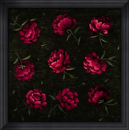 Framed Study In Red Print