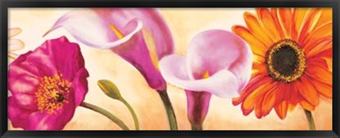 Framed Danse De Fleurs II Print