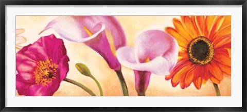Framed Danse De Fleurs II Print