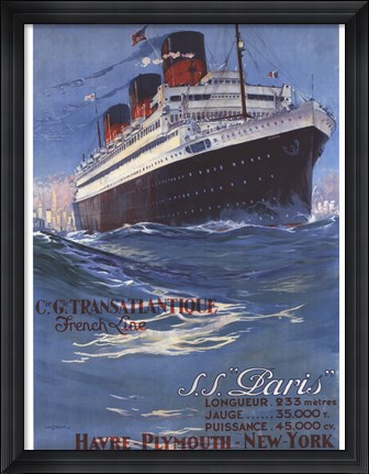 Framed S.S Paris Print