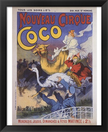 Framed Nouveau Cirque Coco Print