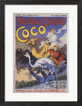 Framed Nouveau Cirque Coco Print