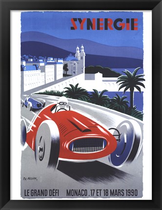 Framed Le Grand Defi Monaco 18 Mars 1990 Print