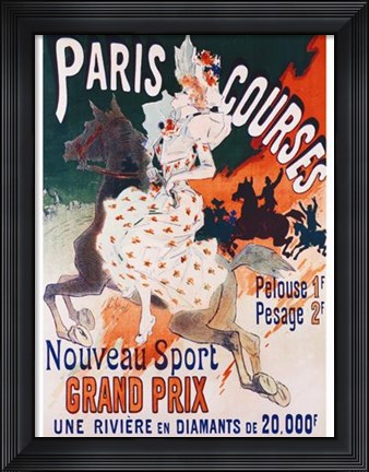 Framed Paris Courses Print