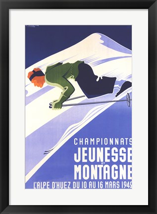 Framed Championnats Jeunesse Et Montagne Print