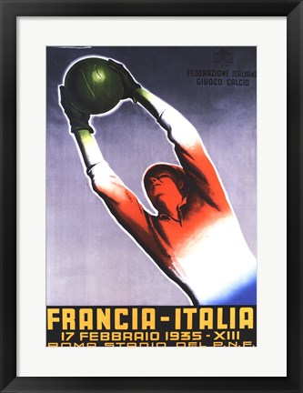 Framed Francia Italia Foot Ball 1935 Print