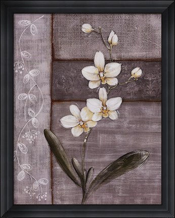 Framed Orchid Shimmer I Print