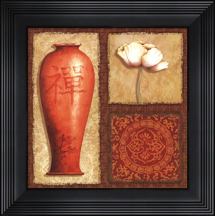 Framed Oriental Collage IV Print