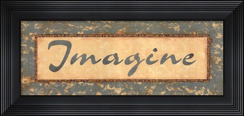 Framed Distressed Aqua II Print