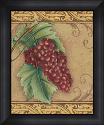 Framed Grape Tapestry I Print