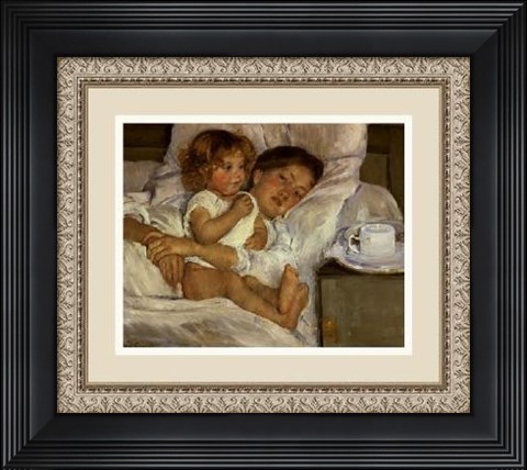 Framed Breakfast In Bed Print