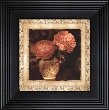 Framed English Peony I Print