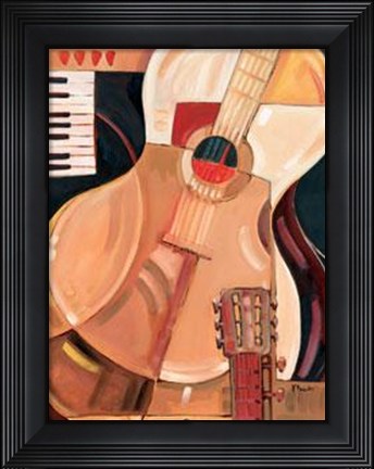 Framed Abstract Guitar - Mini Print
