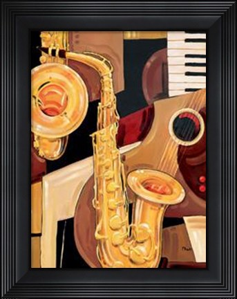 Framed Abstract Sax - Mini Print
