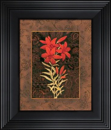 Framed Damask Lily - Petite Print