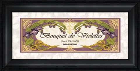 Framed Bouquet De Violettes - Grande Print