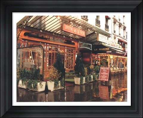 Framed Bistro De La Gare Print