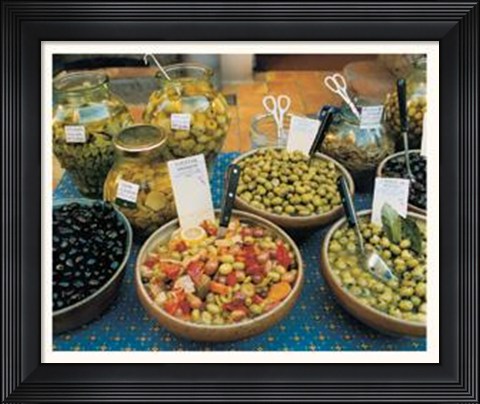 Framed Olives, Antibes Print