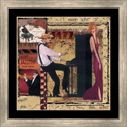 Framed Jazz Piano Print