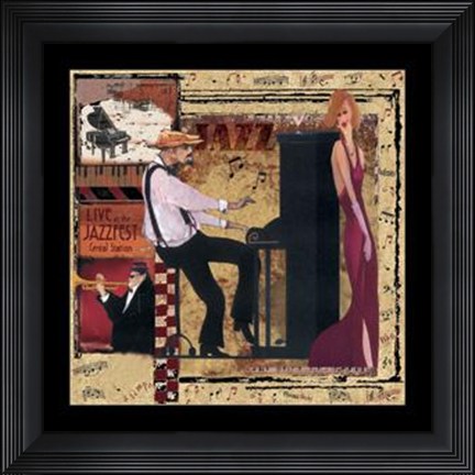 Framed Jazz Piano - Mini Print