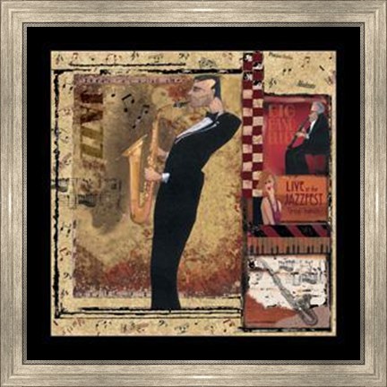 Framed Jazz Sax Print