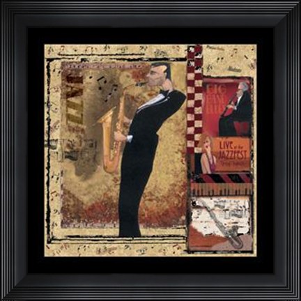Framed Jazz Sax - Mini Print