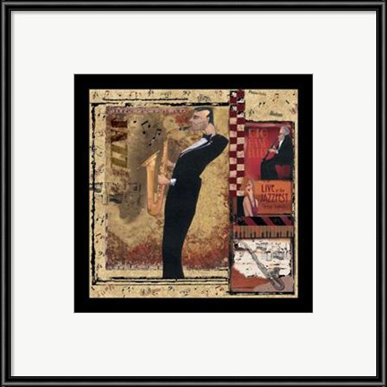 Framed Jazz Sax - Petite Print