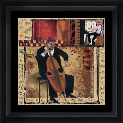 Framed Jazz Cello - Mini Print