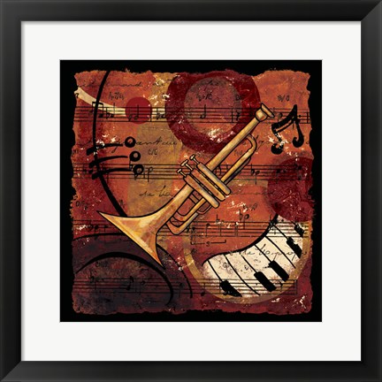 Framed Jazz Music II - Mini Print
