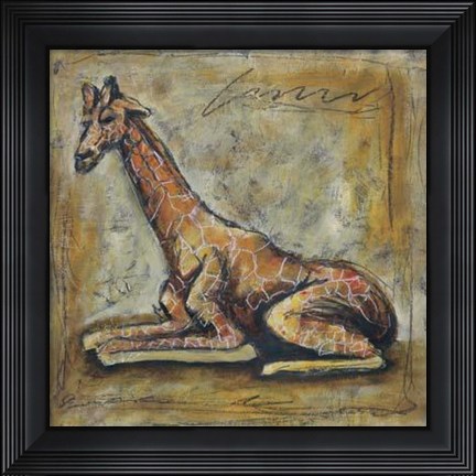 Framed Safari Giraffe Print