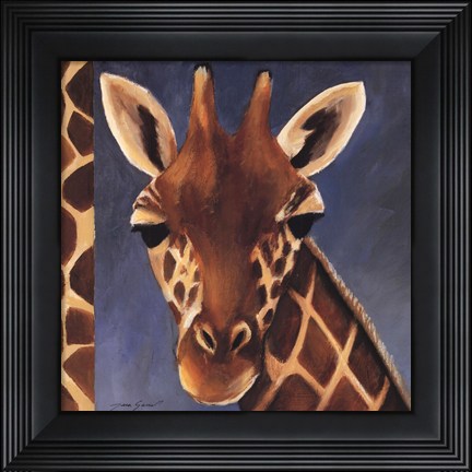 Framed Exotic Giraffe - Mini Print