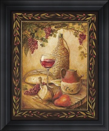 Framed Tuscan Table - Chianti Print