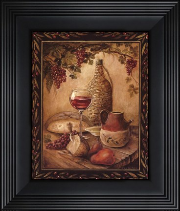 Framed Tuscan Table - Chianti - Mini Print