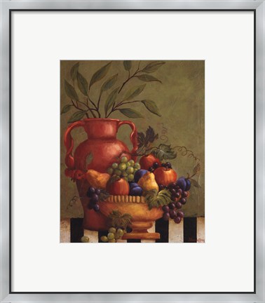 Framed Fresco Fruit I - Mini Print