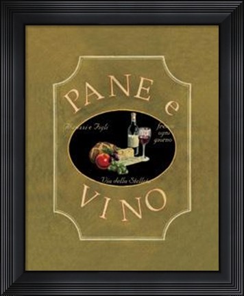 Framed Pane E Vino Print