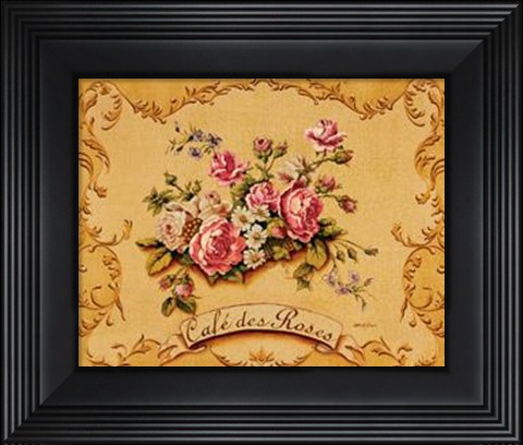 Framed Cafe Des Roses - Mini Print