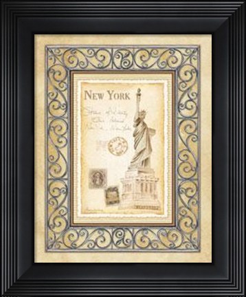 Framed New York Postcard Print