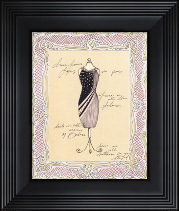 Framed Dress Form I Print
