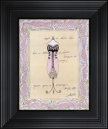 Framed Dress Form II Print