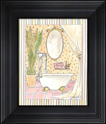 Framed Powder Room I Print