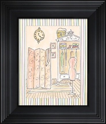 Framed Powder Room II Print