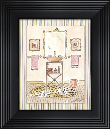 Framed Powder Room III Print
