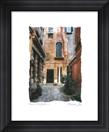 Framed Venice Courtyard Print