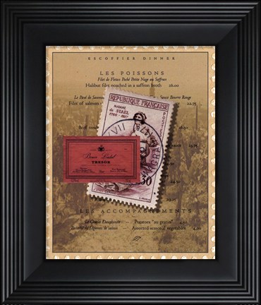 Framed French Menu Print
