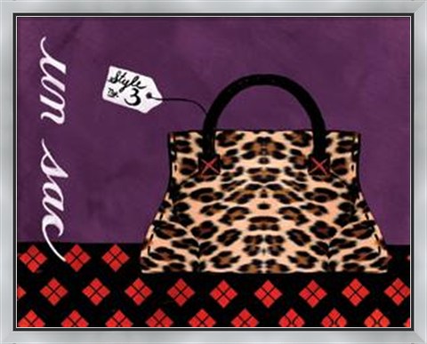 Framed Leopard Handbag III Print