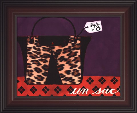 Framed Leopard Handbag IV Print