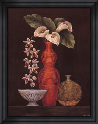 Framed White Calla Lilies Print
