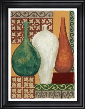 Framed Vessels Tiles I Print