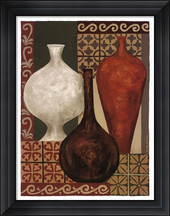 Framed Vessels Tiles II Print